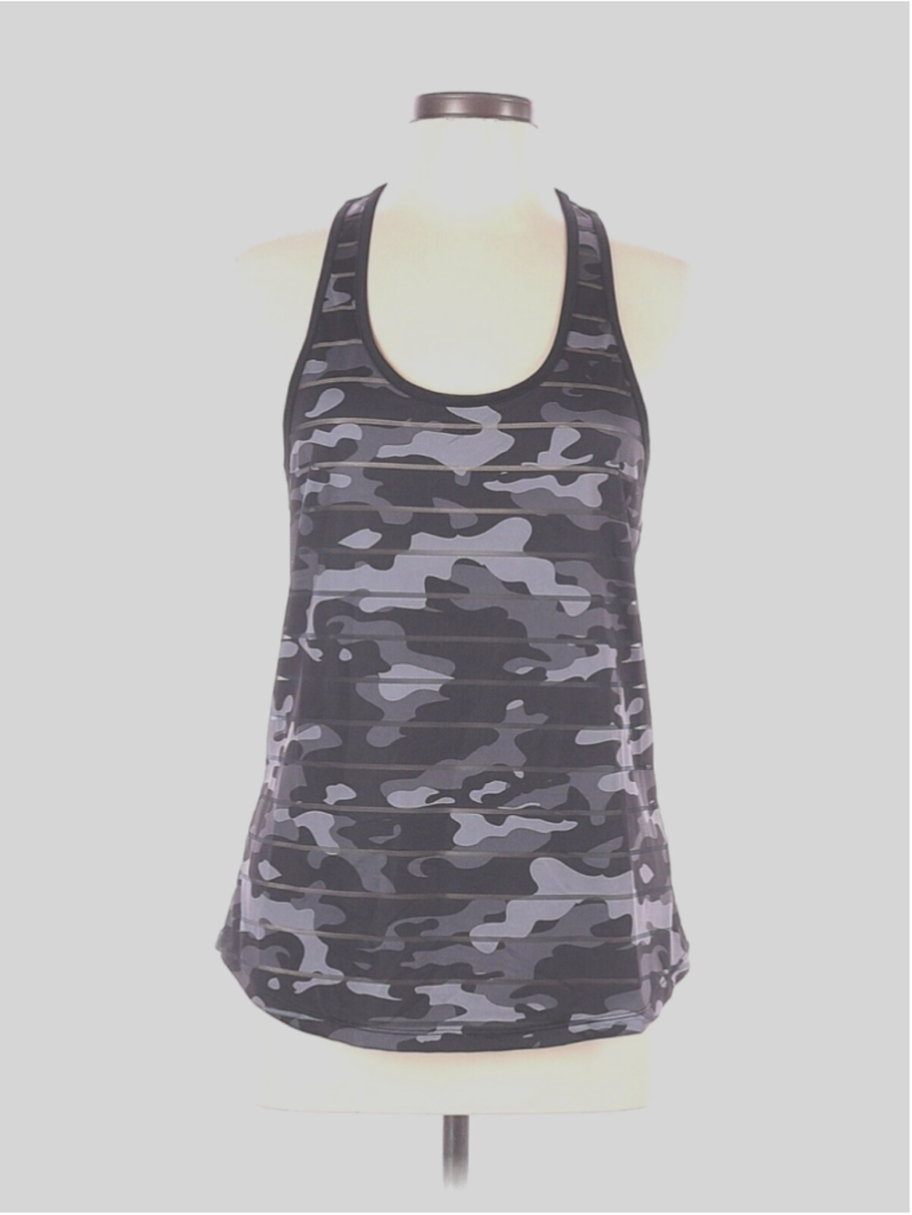 Zyia Actives Size Small Workout Top Gray Camo Tank